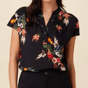 Amour Vert Renata Ecovero Blouse - Treviso Orange, XS